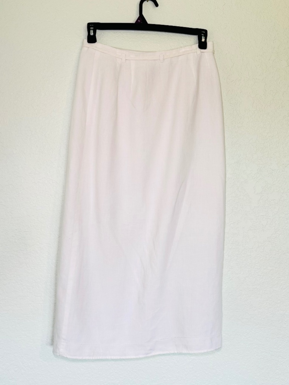 Liz Claiborne Liz Sport Linen Wrap Skirt 12 Lined White Coastal Beach Vintage - Picture 3 of 9